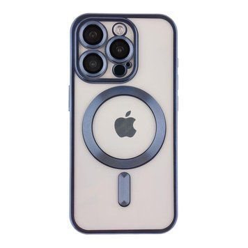 Чохол TPU Metallic Chrome Full Camera with Magsafe для iPhone 12 Pro Dark Blue 214-02854 фото