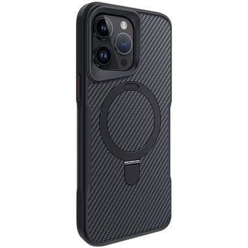 TPU+PC чехол Metal Buttons with MagSafe Carbon Ring для Apple iPhone 15 Pro (6.1") Black 777-08081 фото