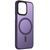 TPU+PC чохол Metal Buttons with MagSafe Colorful для Apple iPhone 13 (6.1") Dark Purple 555-03074 фото