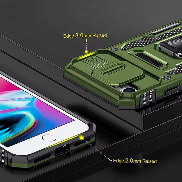 Ударостійкий чохол Camshield Army Ring для Apple iPhone 7 / 8 / SE (2020) (4.7") Army Green 777-05040 фото