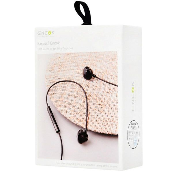 Навушники Baseus Encok H06 lateral in-ear Wire Earphone Black 3.5 mini-jack 656-01663 фото