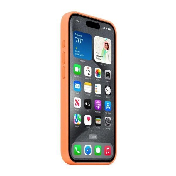 Чехол Silicone Full Case with MagSafe для iPhone 15 Pro Orange 656-01235 фото