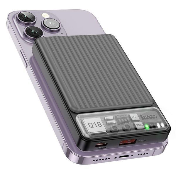 Power Bank Hoco Q18 Tourer 22.5W with magnetic 10000mAh Чорний 656-01459 фото
