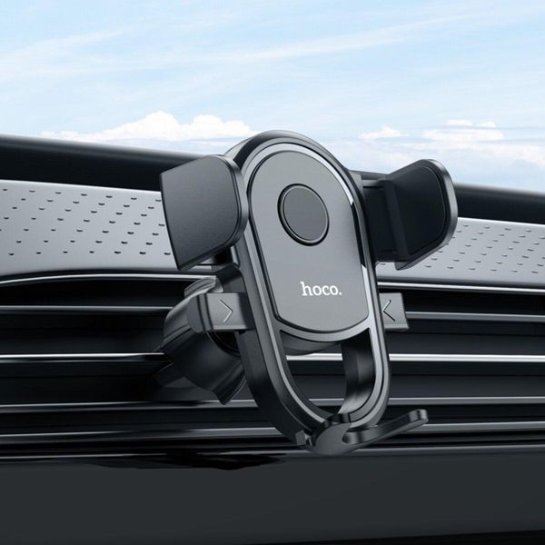 Держатель для мобильного HOCO H6 Grateful one-button car holder(air outlet) Black 656-00501 фото