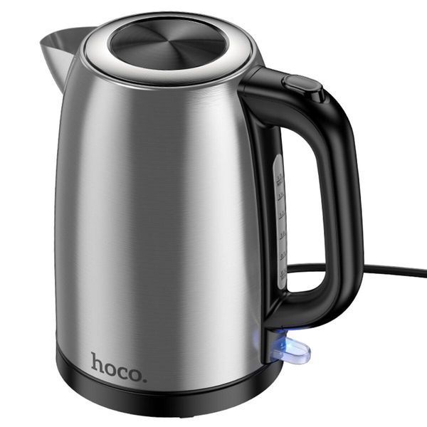 Електрочайник HOCO HE12 1.7L stainless steel electric kettle (EU) Stainless Steel 656-02504 фото
