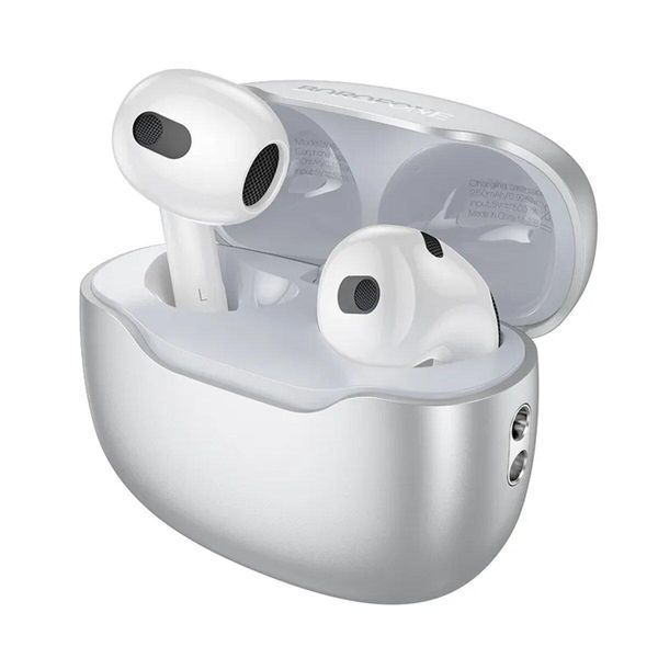Навушники BOROFONE BW40 Gratified true wireless BT headset Frost Moon Silver 656-00893 фото