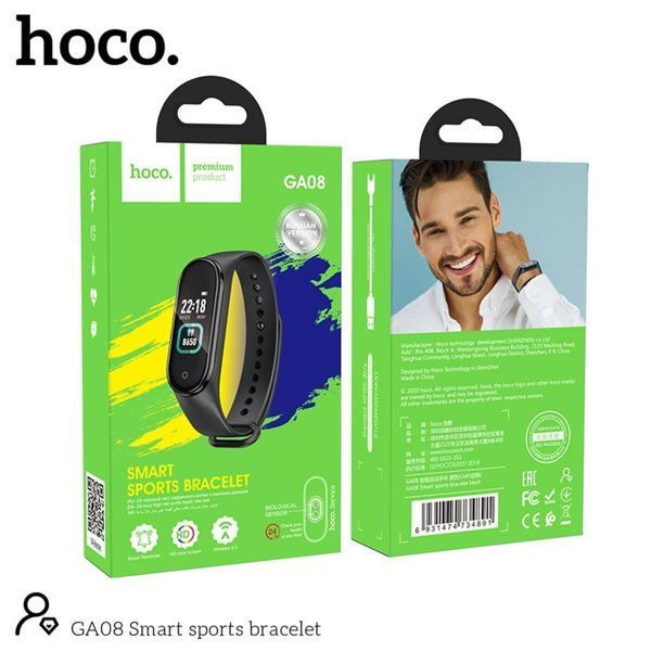 Фітнес-браслет HOCO GA08 Smart sports bracelet(russian version) Black 656-01082 фото