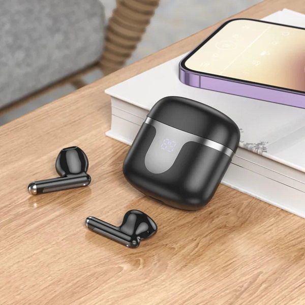 Беспроводные наушники HOCO EQ7 Snowflake true wireless BT headset Black 656-03873 фото
