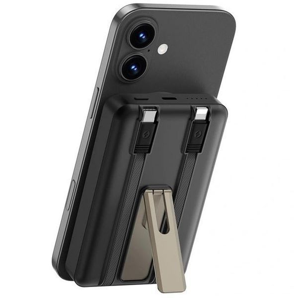 Портативний ЗП Power Bank WIWU Wi-P056 22.5W+PD20W з БЗП+iWatch with cable 10000 mAh Black ILSO-00000083535-1 фото