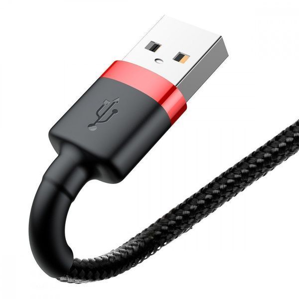 Кабель Baseus Cafule Lightning 2.4A (1m) Red/Black CALKLF-B19 фото