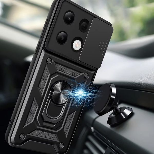 Ударопрочный чехол Camshield Serge Ring для Xiaomi Poco X6 / Note 13 Pro 5G Black 777-04393 фото