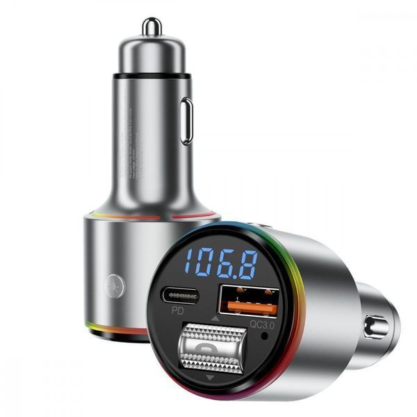 АЗУ Proove FM Launcher Power Drive 30W (PD+QC3.0) Type-C+USB+AUX Silver FMPD30110006 фото