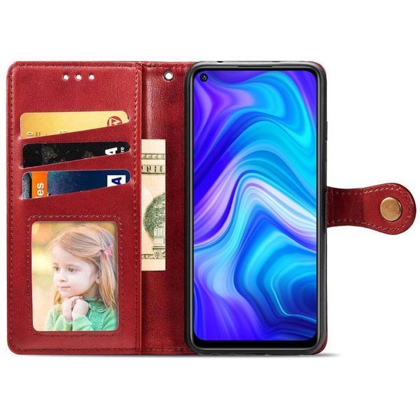 Шкіряний чохол-книжка GETMAN Gallant (PU) для Xiaomi Redmi Note 9 / Redmi 10X Red 777-06556 фото