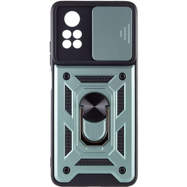 Ударопрочный чехол Camshield Serge Ring для Xiaomi Poco X4 Pro 5G Green 777-04626 фото