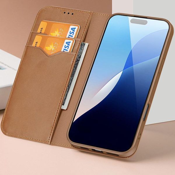 Чохол-книжка Dux Ducis Hivo для Apple iPhone 17 (6.3") Brown 777-08187 фото