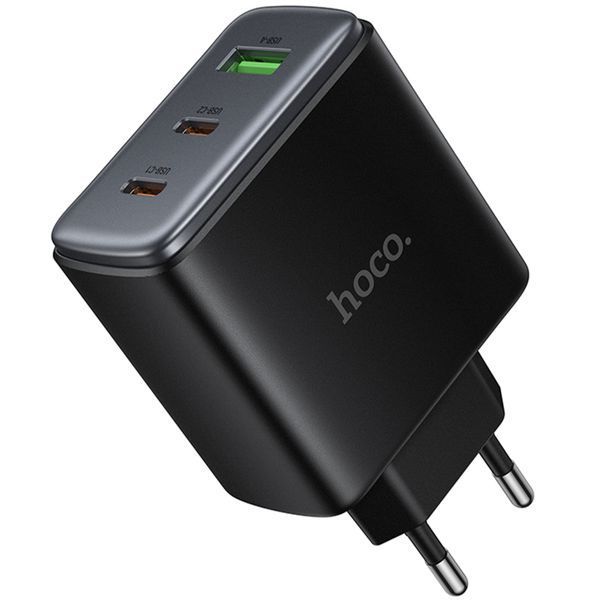 СЗУ Hoco C160A Upgrade PD65W+QC3.0 (1USB-A/2C) Black ILSO-00000086193-1 фото