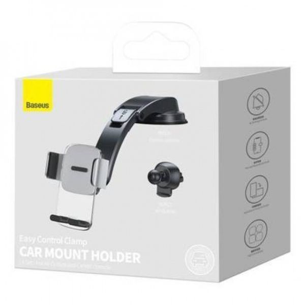 Автомобільний тримач Baseus Easy Control Clamp Pyste Type + Air Outlet set Black 201-00114 фото