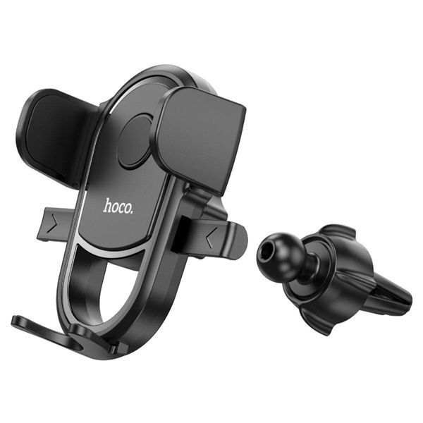 Держатель для мобильного HOCO H6 Grateful one-button car holder(air outlet) Black 656-00501 фото