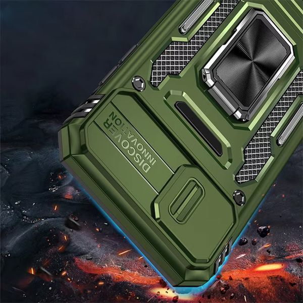 Ударостійкий чохол Camshield Army Ring для Apple iPhone 7 / 8 / SE (2020) (4.7") Army Green 777-05040 фото