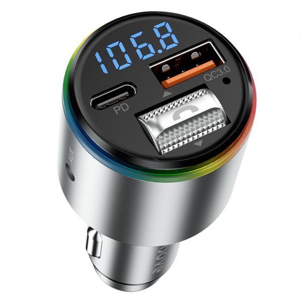 АЗУ Proove FM Launcher Power Drive 30W (PD+QC3.0) Type-C+USB+AUX Silver FMPD30110006 фото