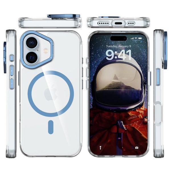 Чехол TPU Space Case Apex with MagSafe для Apple iPhone 16 (6.1") Navy Blue 214-03338 фото