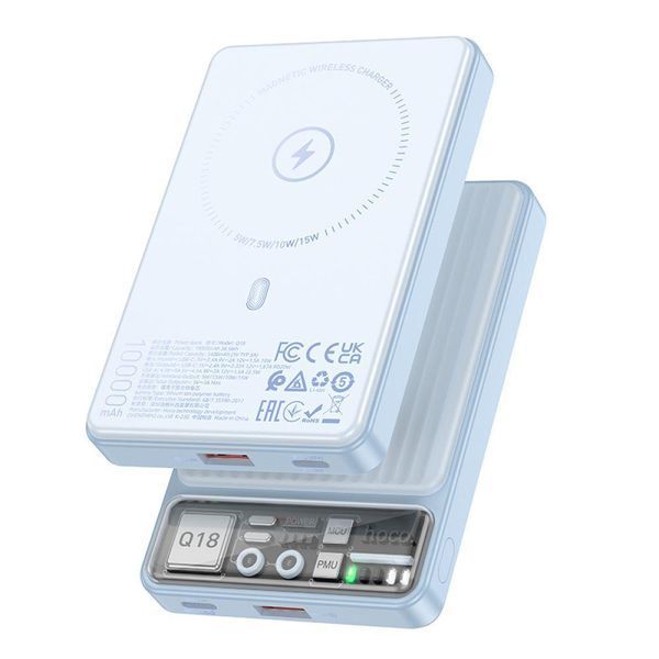 Power Bank Hoco Q18 Tourer 22.5W with magnetic 10000mAh Чорний 656-01459 фото