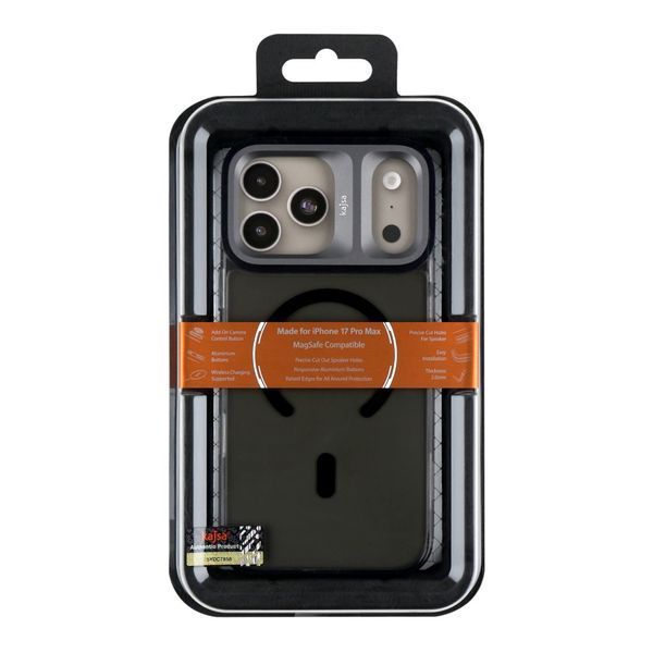 Чохол Kajsa Trans-Shield with MagSafe для iPhone 17 Pro Max Black Smoke B-Ring 2020000509202 фото