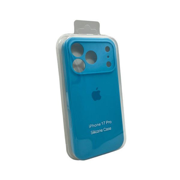 Силиконовый чехол с закрытой камерой для iPhone 17 Pro Light Blue 666-04274 фото