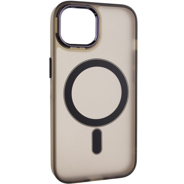 Чехол TPU+PC Lily with MagSafe для Apple iPhone 15 (6.1") Dark Gray 214-03584 фото