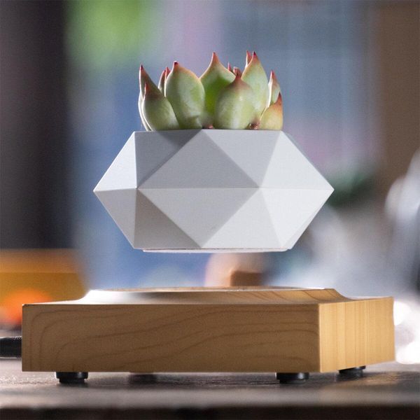 Магнітний левітаційний горщик для рослин HCNT Magnetic Levitating Pot M10-FP Wood Grain 656-03257 фото