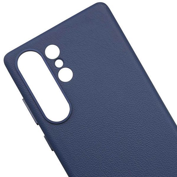 Кожаный чехол Leather Case для Samsung Galaxy S25 Ultra Dark Blue 555-03204 фото
