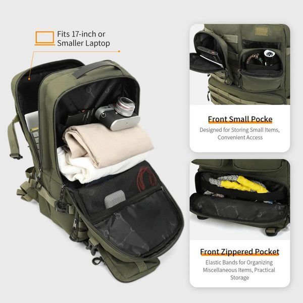 Рюкзак Tigernu T-B9007B 17" Army Green 656-01519 фото