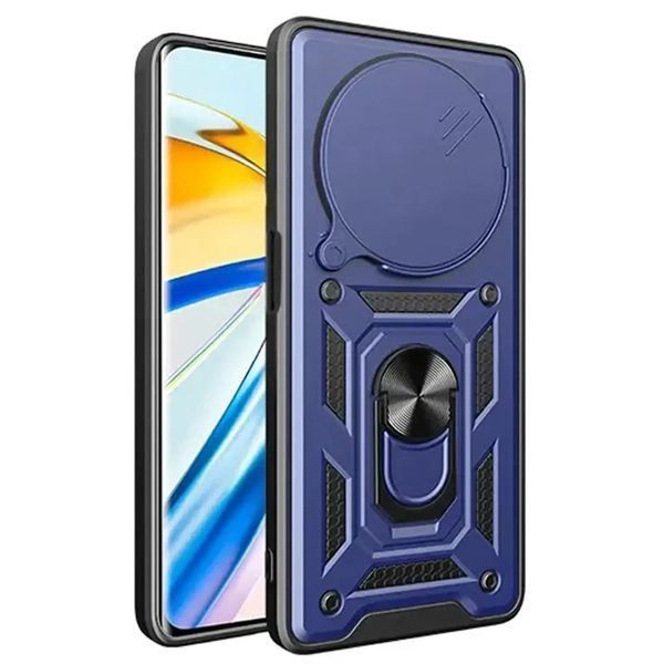 Ударостійкий чохол Camshield Serge Ring для Xiaomi Redmi Note 14 Pro+ Blue 777-09458 фото