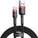 Кабель Baseus Cafule Cable USB For Type-C 2A 3m Red+Black CATKLF-U91 фото 1