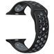 Силіконовий ремінець з перфорацією для Apple Watch 38/40/41 mm Чорно-сірий 212-00139 фото