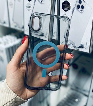 Чехол Colorful Case с MagSafe для iPhone Xs Max Черный 208-02244 фото