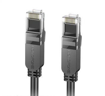 Сетевой кабель BOROFONE BUS01 Category 6 Gigabit network cable(L=10M) Black 6941991103971 фото