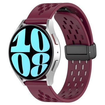 Ремешок Универс 20mm Silicone With Magnetic для Samsung/Amazfit/Huawei Wine Red 212-02721 фото