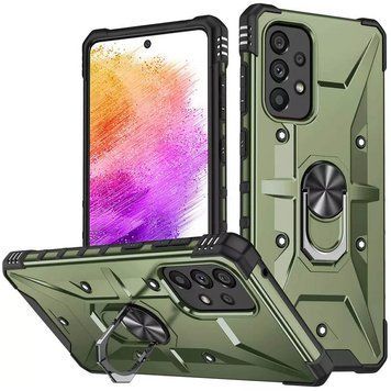 Ударостійкий чохол Pathfinder Ring для Samsung Galaxy A33 5G Army Green 777-07885 фото