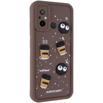 Чохол TPU Toys Case для Xiaomi Redmi 12C / Poco C55 Brown/Always Happy 777-03857 фото