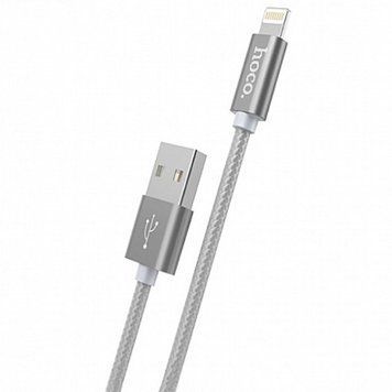 Кабель для заряджання та передачі даних Hoco X2 USB to Lightning Сірий 1 м 209-00050 фото