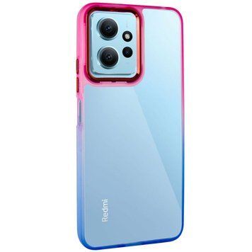 Чехол TPU+PC Fresh sip series для Xiaomi Redmi Note 12 4G Синий / Розовый 777-06607 фото
