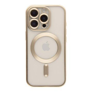 Чохол TPU Metallic Chrome Full Camera with Magsafe для iPhone 16 Pro Max Gold 214-02955 фото