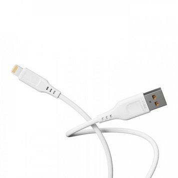 Кабель для зарядки и передачи данных Denmen D01L USB to Lightning Белый 1 м 209-00123 фото