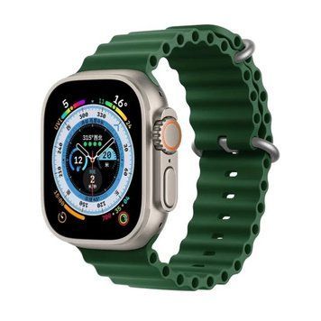 Силіконовий рифлений ремінець Ocean для Apple Watch 38/40/41 mm Зелений 212-00480 фото