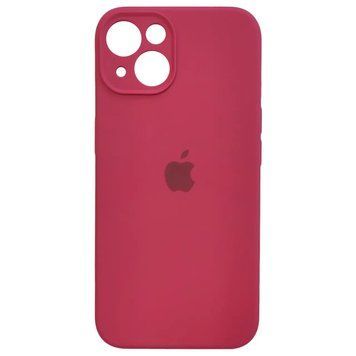 Силиконовый чехол с закрытой камерой для iPhone 13 Rose-Red 208-00731 фото
