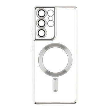 Чехол Wave TPU Metallic with Magsafe для Samsung Galaxy S21 Ultra (G998) Silver 555-00169 фото