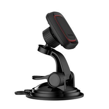 Автотримач для телефона HOCO CA28 Happy journey series suction cup magnetic car holder Black 6957531072966 фото