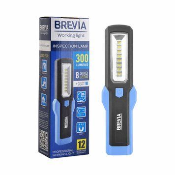 Ліхтар інспекційний Brevia LED 8SMD+1W LED 300lm, 3xAA 11310 фото