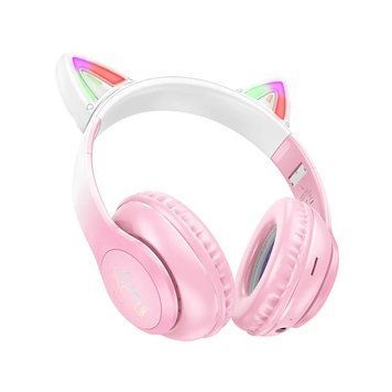 Беспроводные наушники для детей Hoco W42 Cat Ear Розовые 202-00313 фото